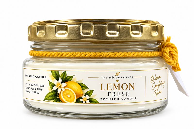 CANDLE SOY WAX LEMON FRESH