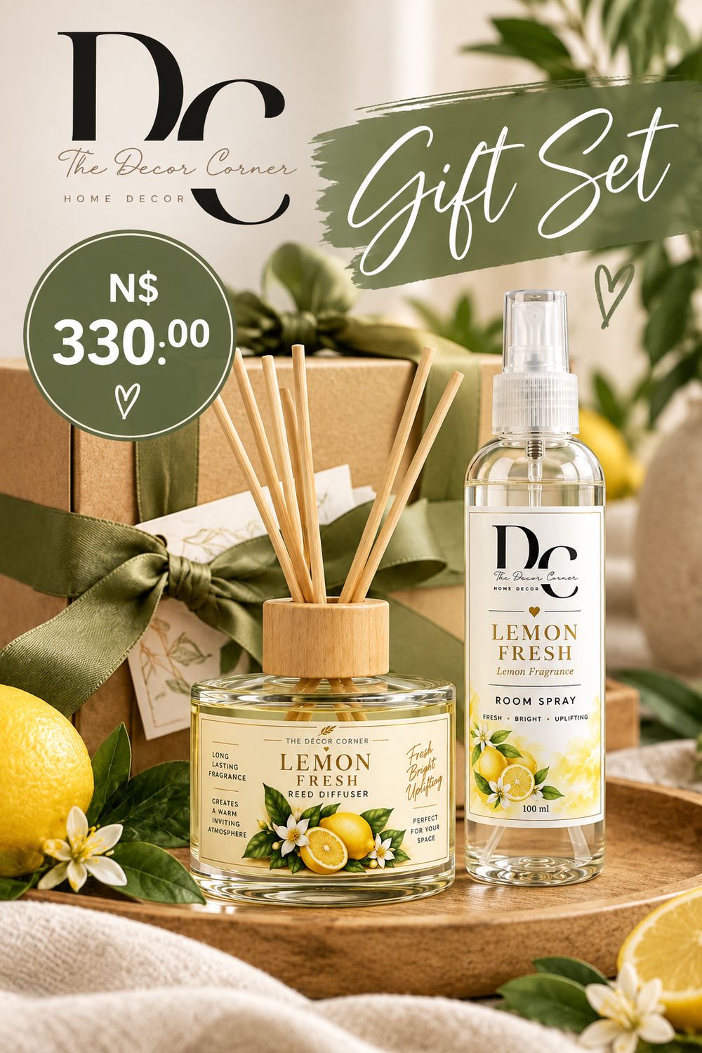 GIFT SET REED DIFFUSER AND ROOM SPRAY