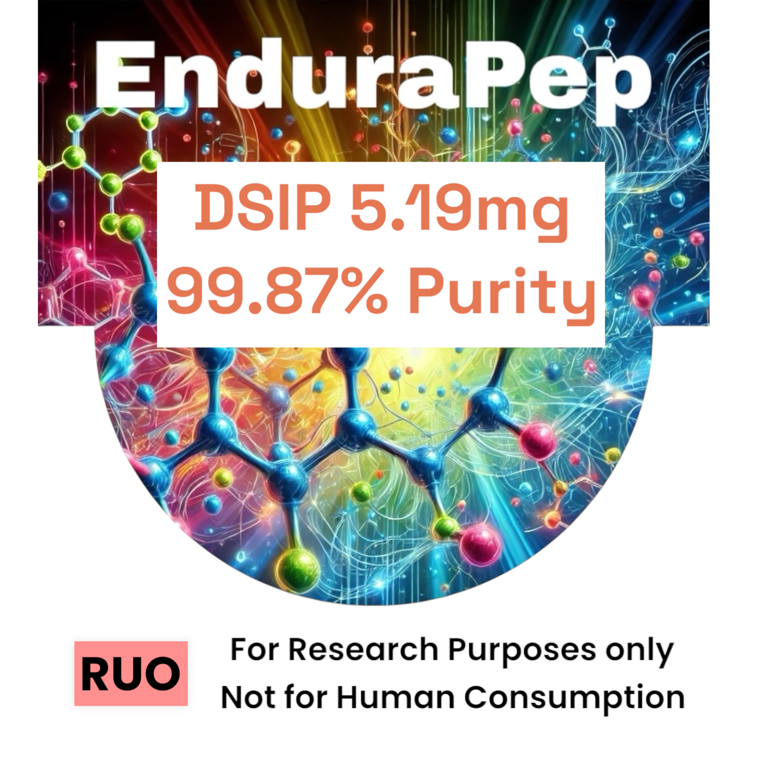 DSIP- Deep Sleep Inducing Peptide - 5.19mg - Purity 99.87%