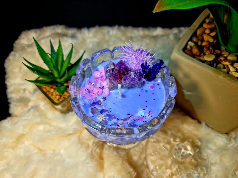 Artist Candles  &quot;Amethyst garden&quot;