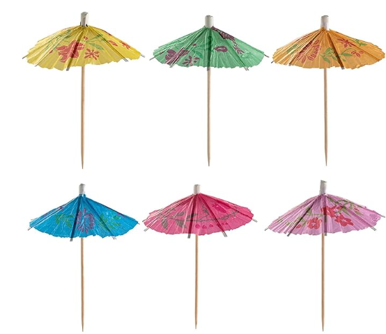 OMBRELLINI COLORATI (1 pz) - (No Cera)