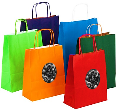 BUSTA CON MANICO COLORATA (1Pz)