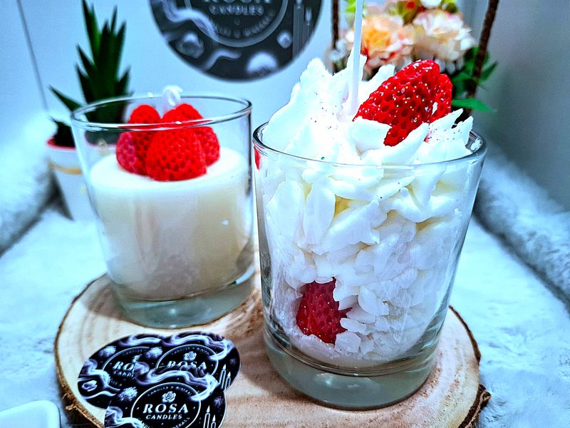 Candy Candles  Set (2pz) &quot;Strawberry passion&quot;