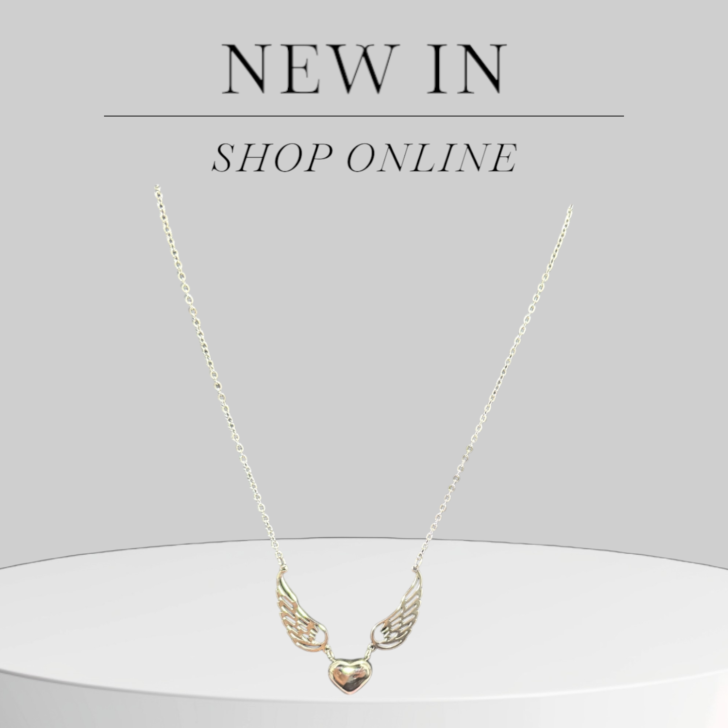 Collana cuore con ali (PERSONALIZZABILE)