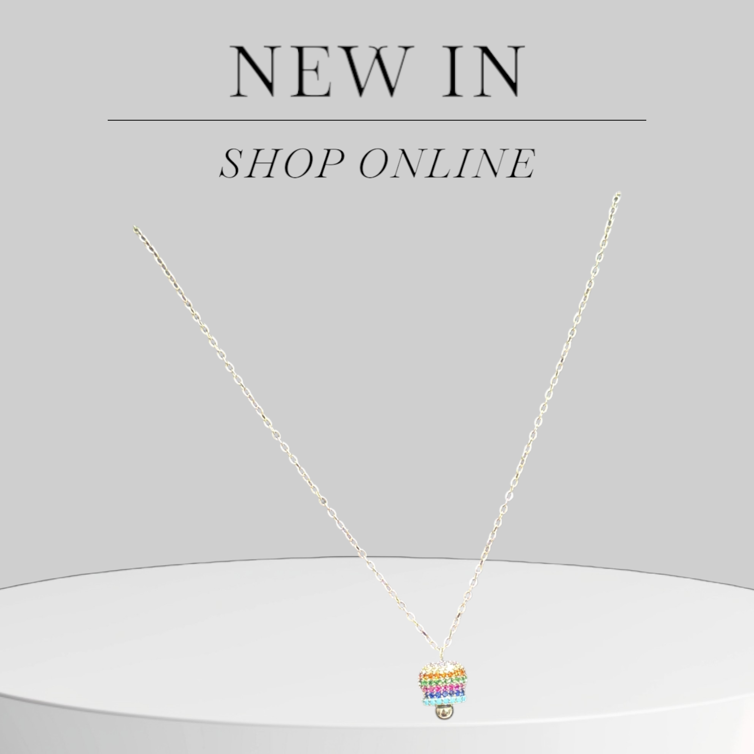 Collana corno brillantinato