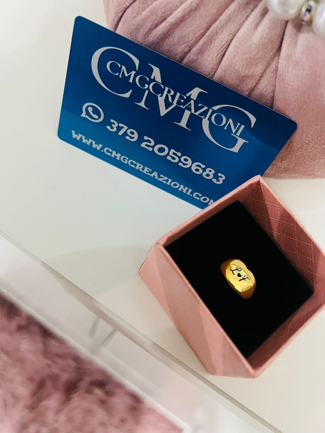Anello cuore (PERSONALIZZABILE) oro / argento