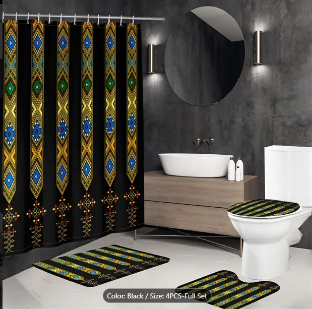 Curtain and mats