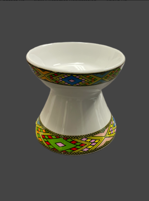 White Ceramic Jebena Holder(ጊርጊራ)