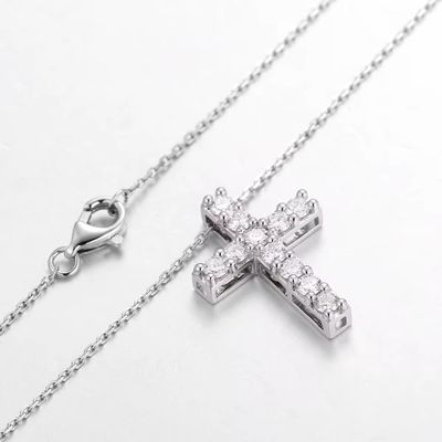 Diamond Cross Pendant w/ Necklace