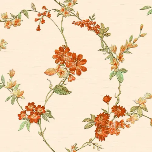 Vliesbehang Bestsellers 1  Fabric Touch/BS1 flower red FT221211