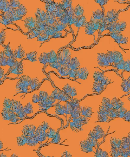 Vliesbehang Bestsellers 1  Wall Fabric/BS1 pine tree orange WF121016