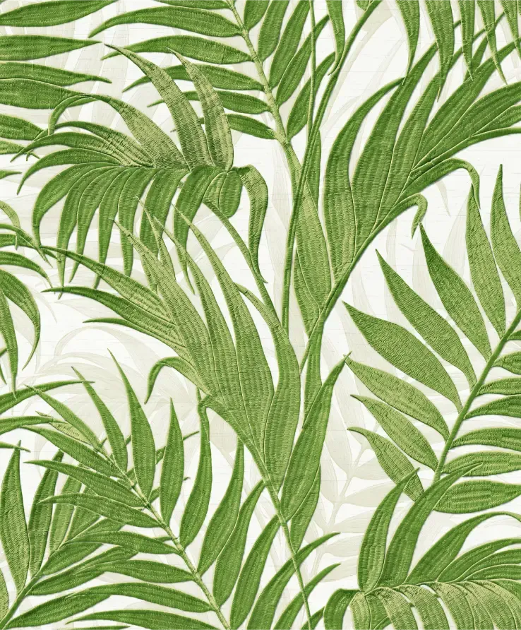 Vliesbehang Bestsellers 1  BS1 Tropical palm leaf green/whit GR322110