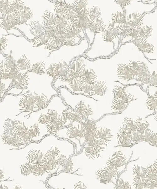 Vliesbehang Bestsellers 1  Wall Fabric/BS1 pine tree white WF121011