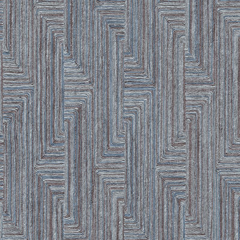 Vliesbehang Santa Fé Retro string Motif Navy Blue