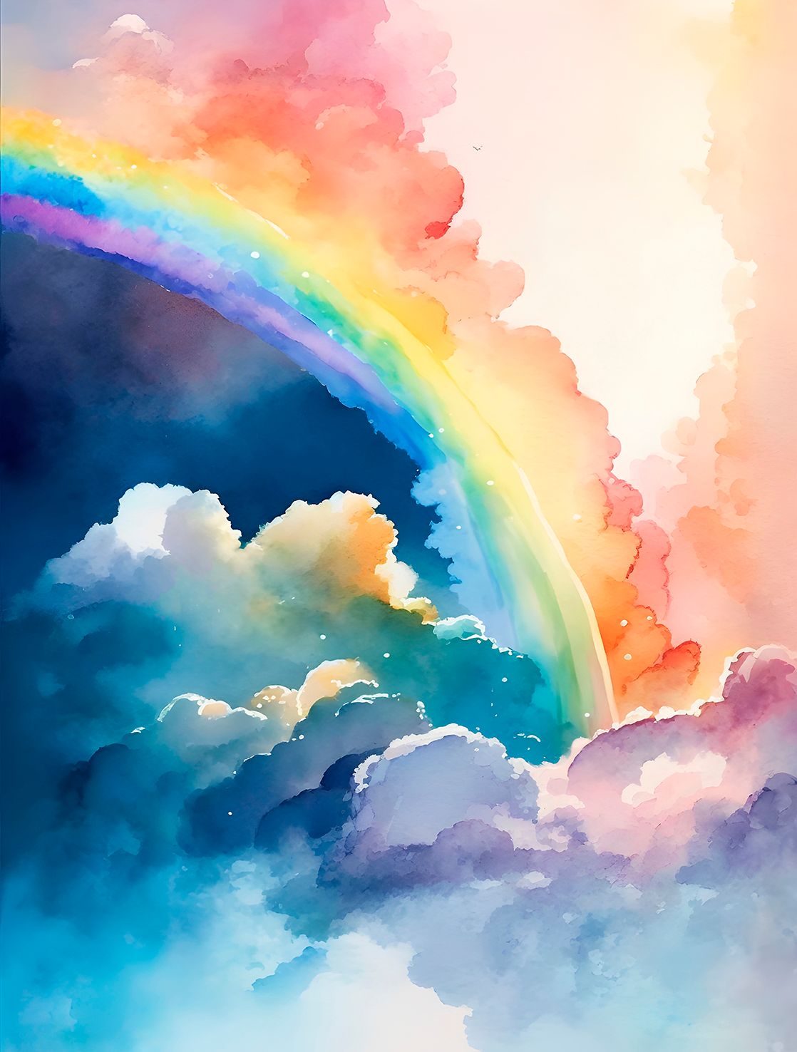Poster-vliesbehang Cute Walls- Rainbow Magic 212x280cm CW6000-1