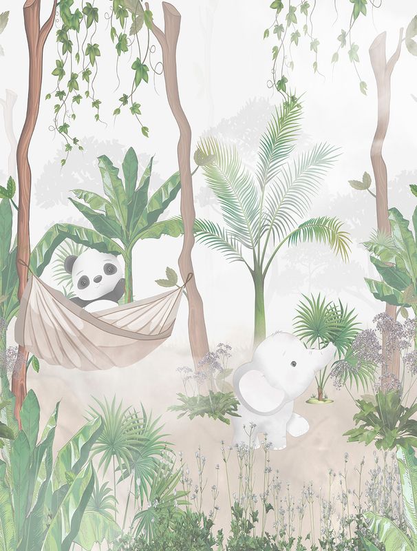 Poster-vliesbehang Cute Walls- Adventure Trek 212x280cm CW6010-1