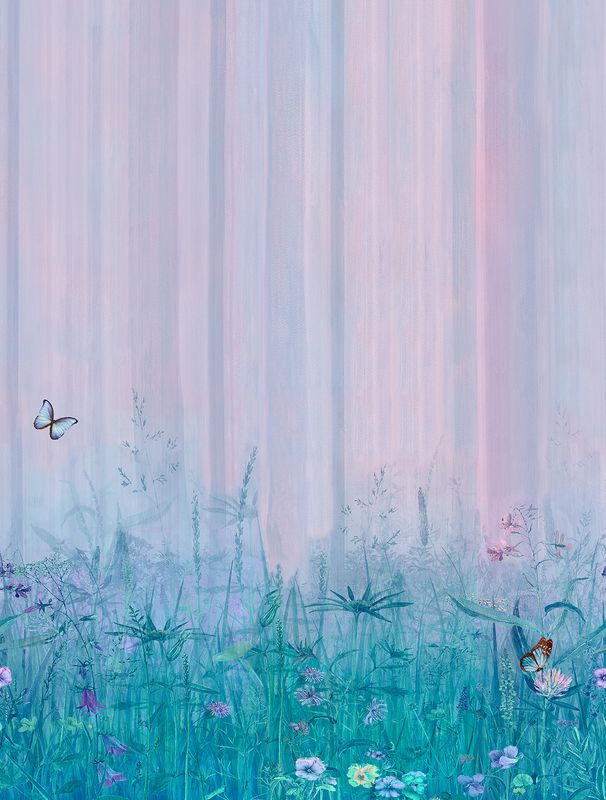 Poster-vliesbehang Cute Walls- Wildflower Mead 212x280cm CW6023-2