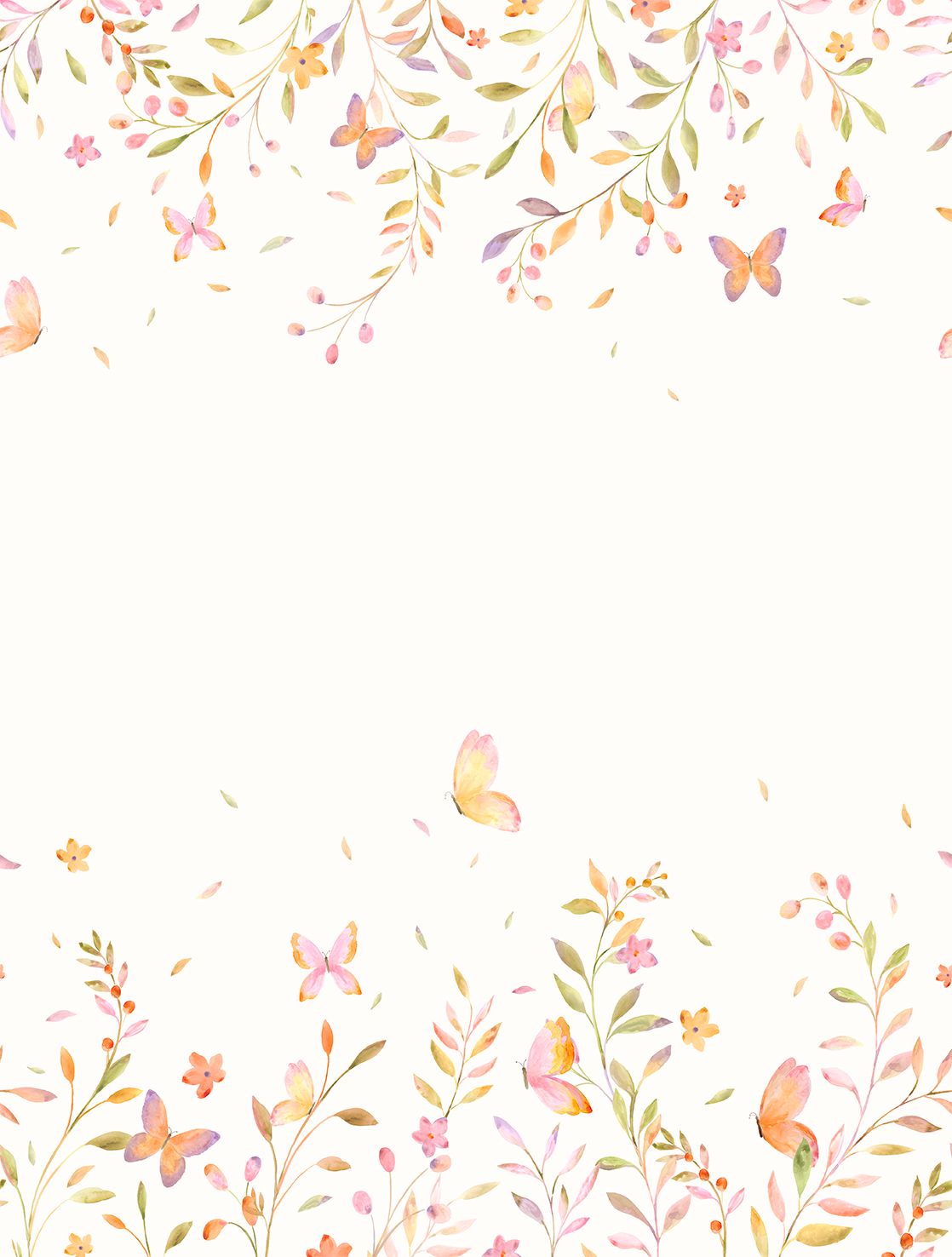Poster-vliesbehang Cute Walls- Butterfly Gardn 212x280cm CW6126-1