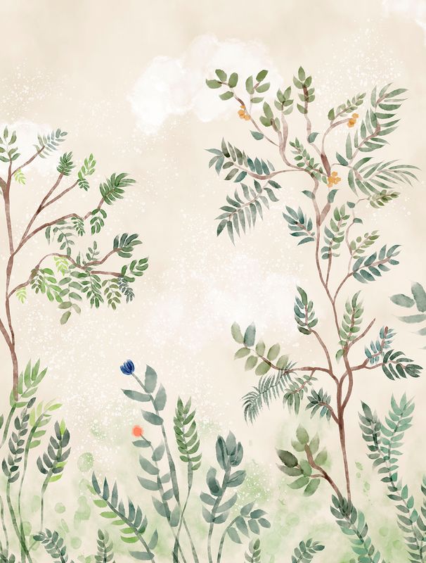 Poster-vliesbehang Cute Walls- Botanical Blvd 212x280cm CW6128-1