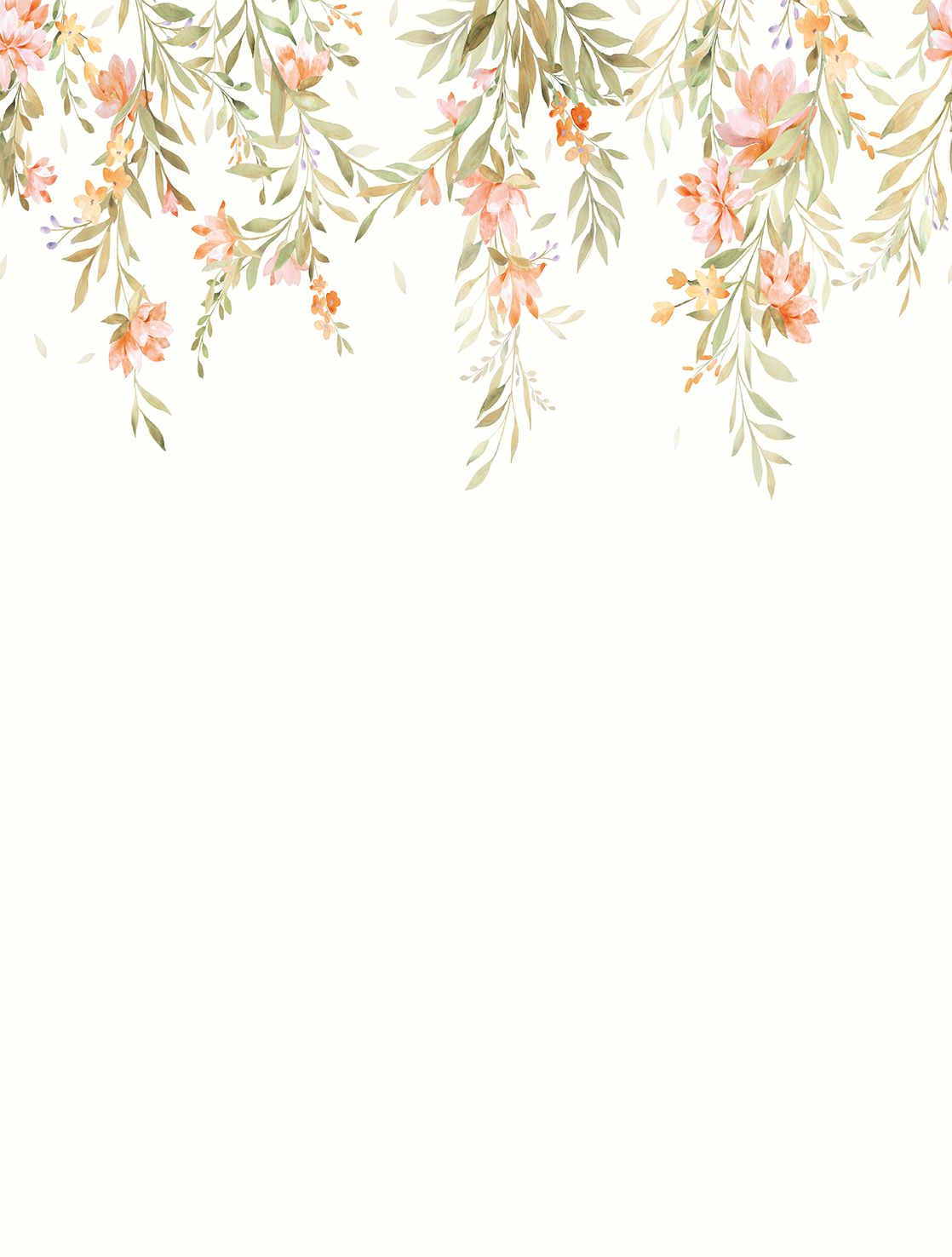 Poster-vliesbehang Cute Walls- Flower Cascade 212x280cm CW6119-1