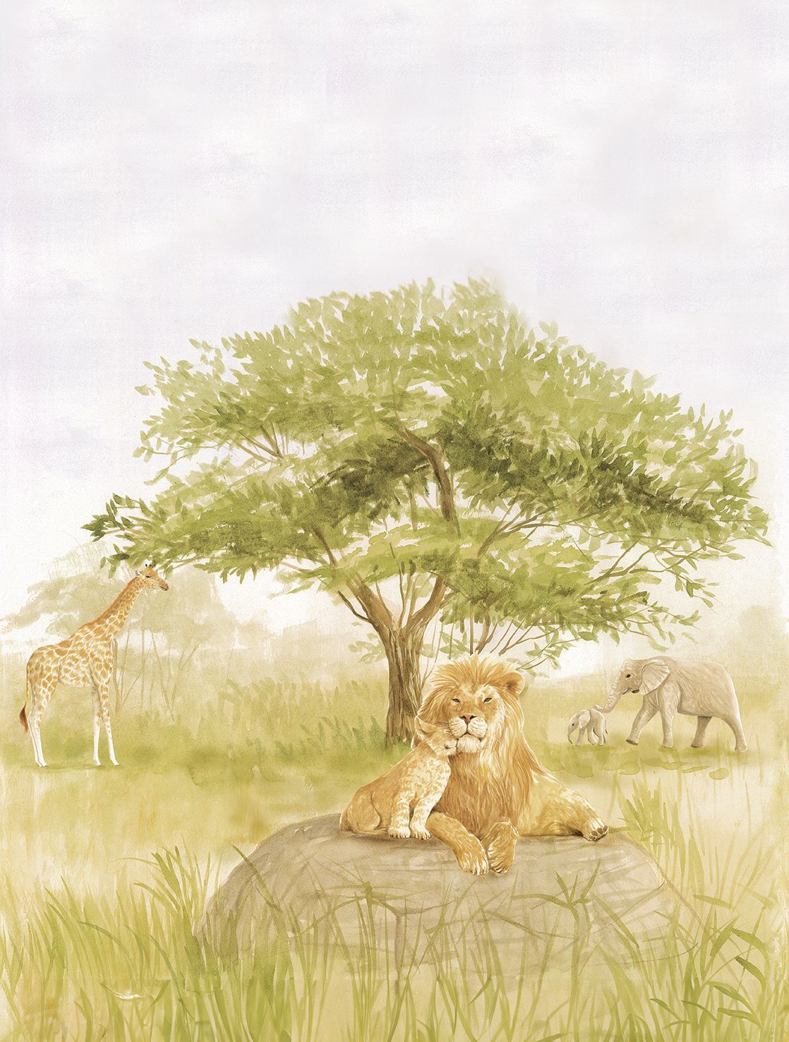 Poster-vliesbehang Cute Walls- Wild Life 212x280cm CW6114-2