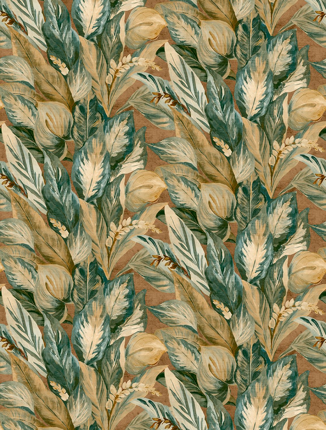 Poster-vliesbehang Feature W- Foliage mustard 212x280cm FW4016-4