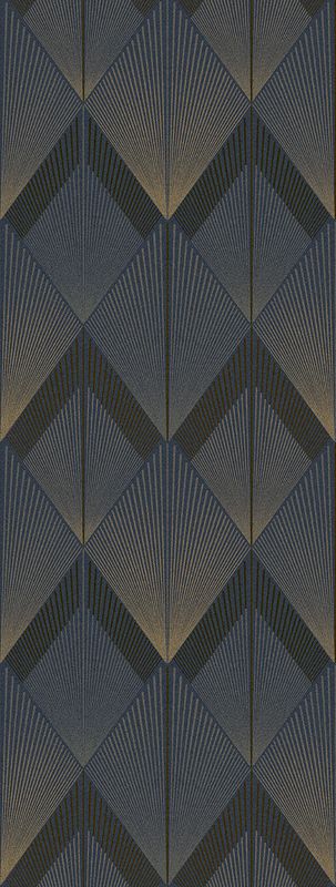 Poster-vliesbehang Feature W- Art-Deco blue 106x280cm FW4035-1
