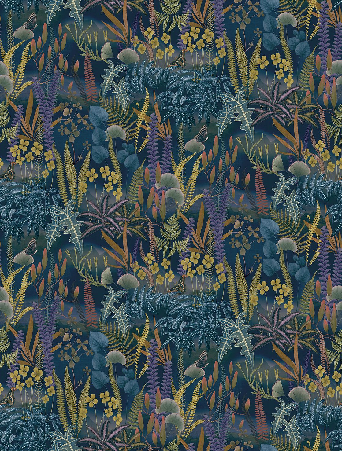 Poster-vliesbehang Feature W- Vegetation blue 212x280cm FW4005-4