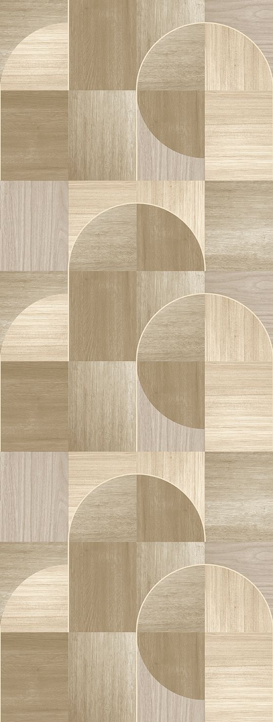 Poster-vliesbehang Feature W- Wd Circles greige 106x280cm FW4012-6
