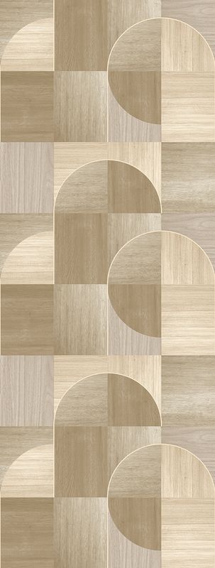 Poster-vliesbehang Feature W- Wd Circles greige 106x280cm FW4012-6