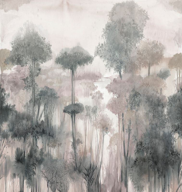 Poster-vliesbehang Feature W- Watercolor taupe 265x280cm FW4024-4