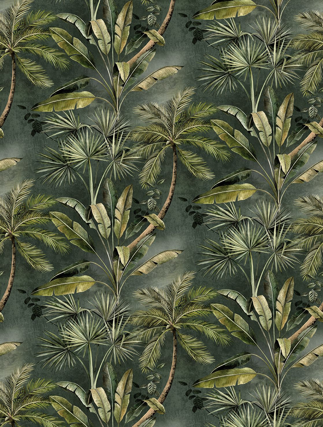 Poster-vliesbehang Feature W- Palms d. grey 212x280cm FW4030-2