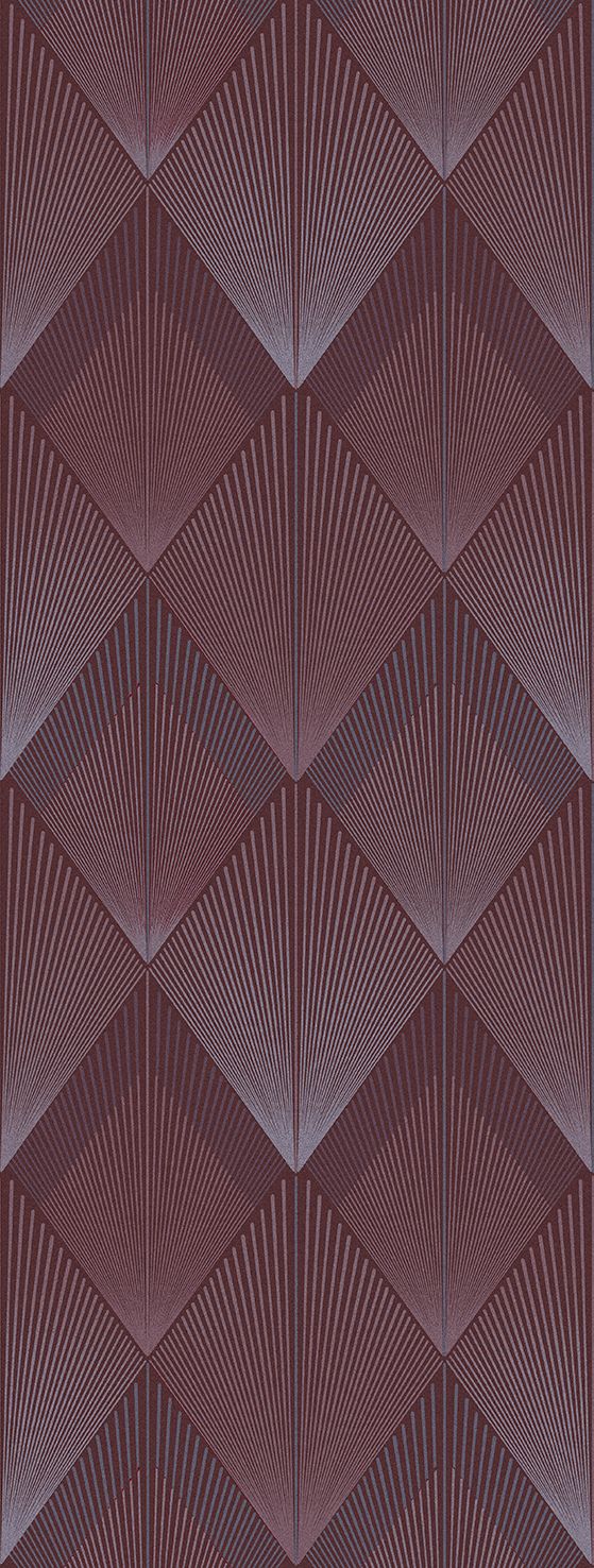 Poster-vliesbehang Feature W- Art-Deco burgdy 106x280cm FW4035-2