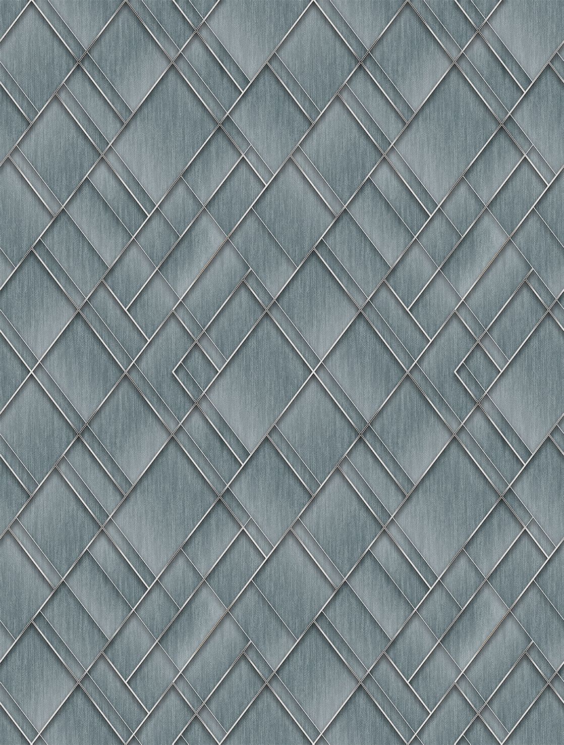 Poster-vliesbehang Feature W- Geometric blue 212x280cm FW4037-2
