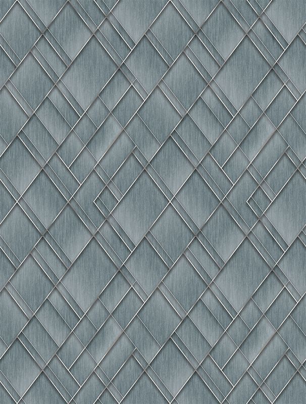 Poster-vliesbehang Feature W- Geometric blue 212x280cm FW4037-2
