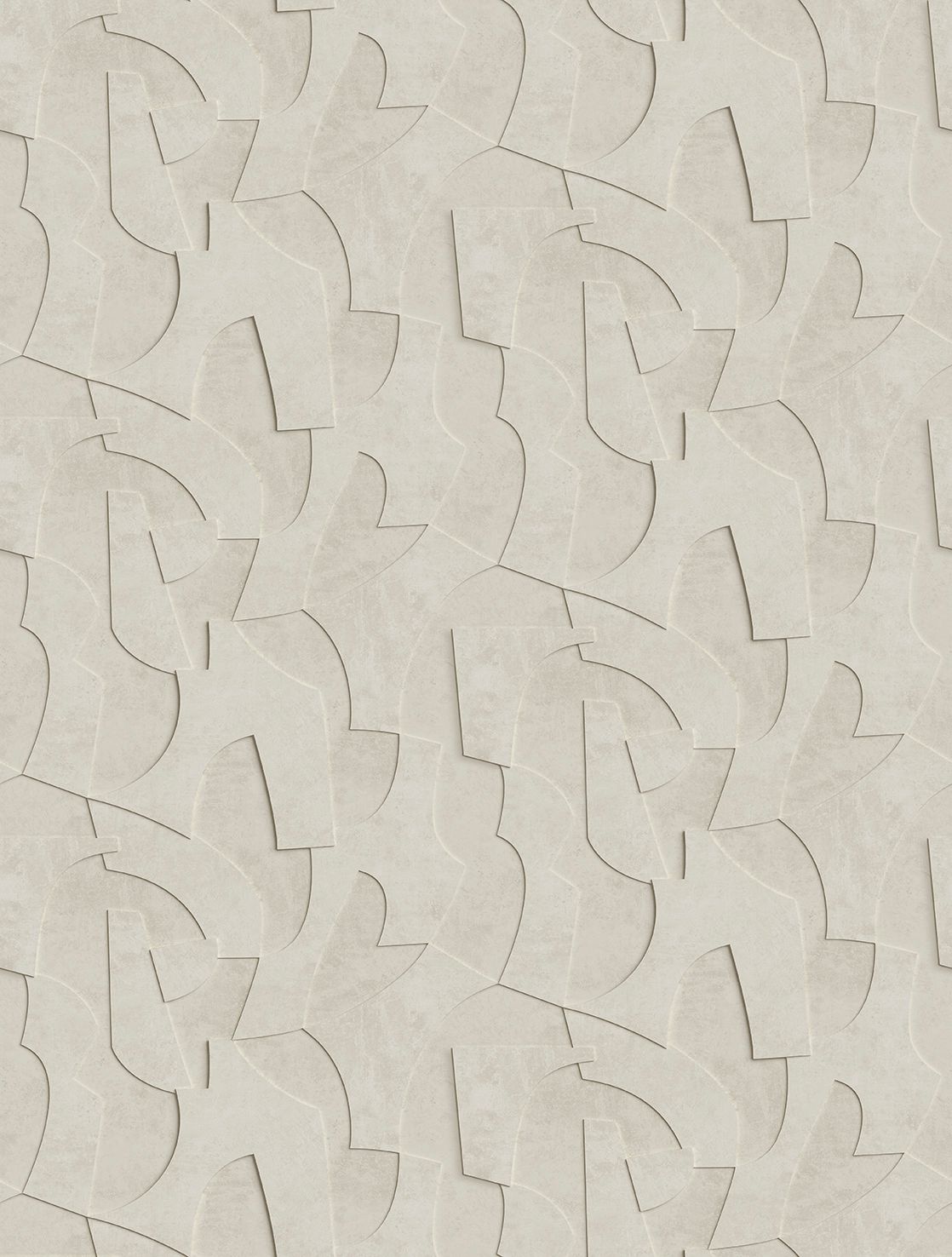 Poster-vliesbehang Feature W- 3D Geo white 212x280cm FW4042-1