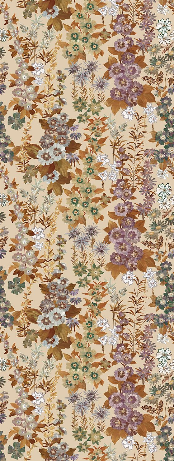 Poster-vliesbehang Feature W- Flora beige 106x280cm FW4025-11