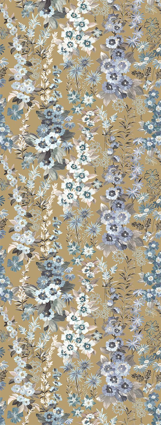 Poster-vliesbehang Feature W- Flora pale taupe 106x280cm FW4025-13