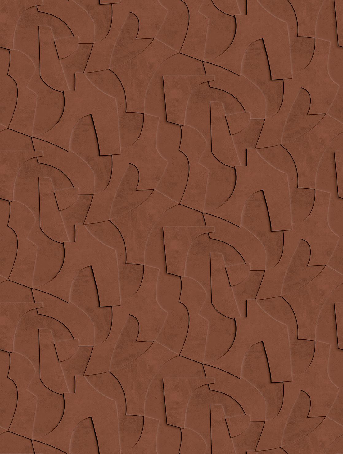 Poster-vliesbehang Feature W- 3D Geo copper 212x280cm FW4042-4