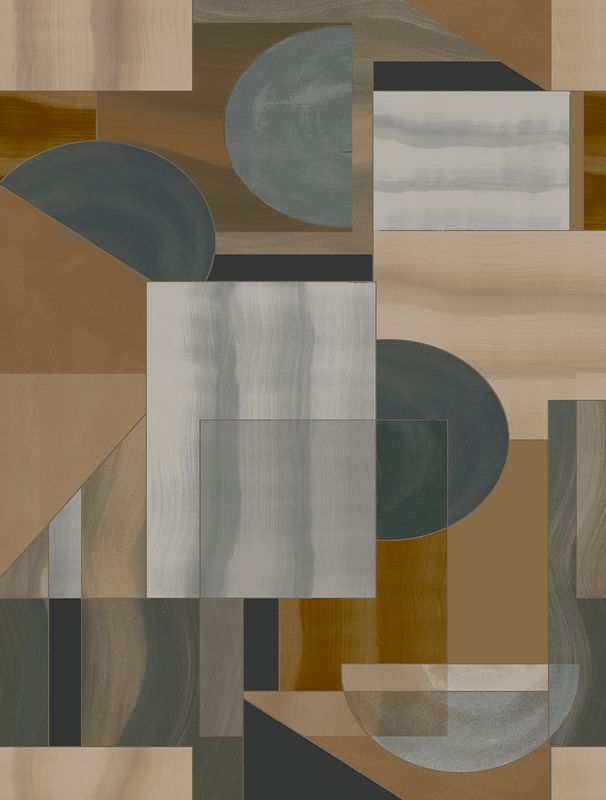Poster-vliesbehang Feature W- Geometric bronze 212x280cm FW4009-4