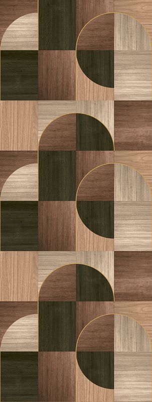 Poster-vliesbehang Feature W- Wd Circles brown 106x280cm FW4012-1