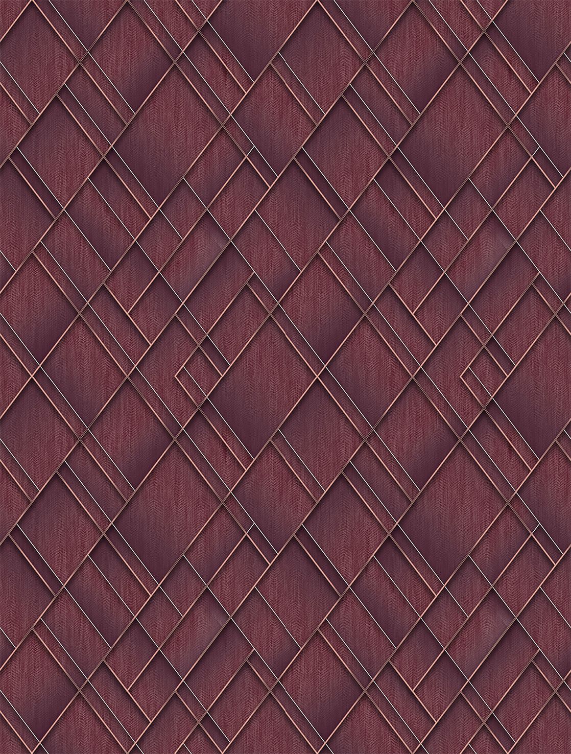 Poster-vliesbehang Feature W- Geometric burgdy 212x280cm FW4037-4