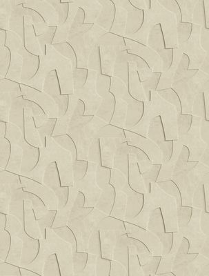 Poster-vliesbehang Feature W- 3D Geo cream 212x280cm FW4042-2