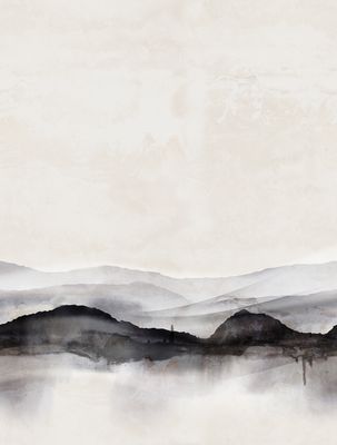 Poster-vliesbehang Feature W- Mountains blue 212x280cm FW4063-1