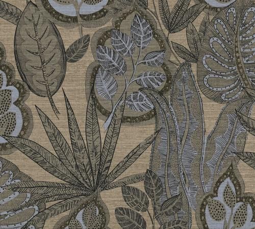 Vliesbehang Famous Garden Grafic Leaves 393465