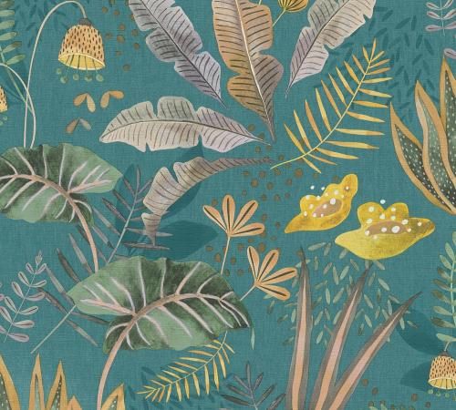 Vliesbehang Famous Garden Mix Leaves 393483