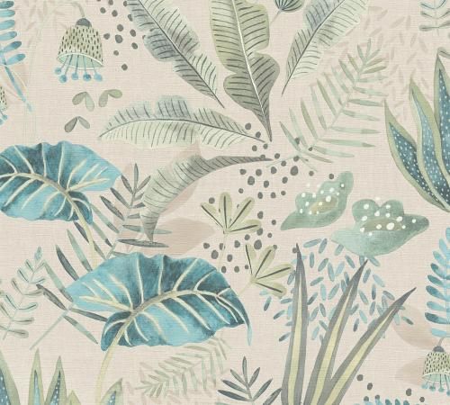 Vliesbehang Famous Garden Mix Leaves 393484