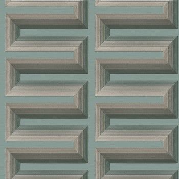 DWD Vliesbehang Renaissance 2 - grecian key aqua