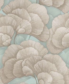 DWD Vliesbehang Renaissance 2 - embroidered blossom sage/silver