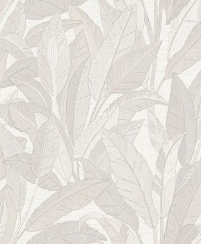 DWD Vliesbehang Renaissance 2 - embroidered leaves white